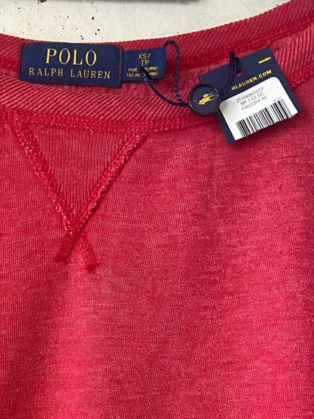 NWT Polo Ralph Lauren Pandora Red Sweatshirt XS